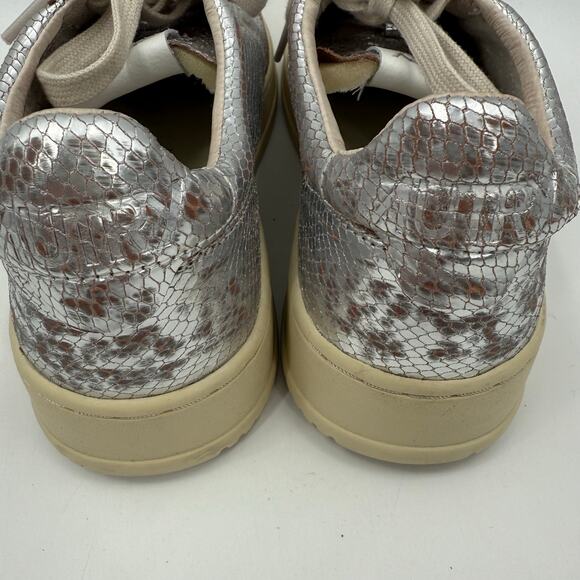 Autry Medalist Shoes SZ 41 (US 11) Sneaker Silver Metallic Snake Low Top Leather - Picture 7 of 16